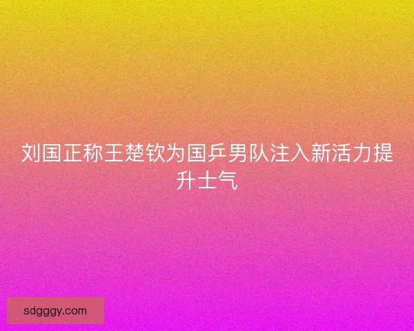 刘国正称王楚钦为国乒男队注入新活力提升士气 刘国正称王楚钦为国乒男队注入新活力提升士气